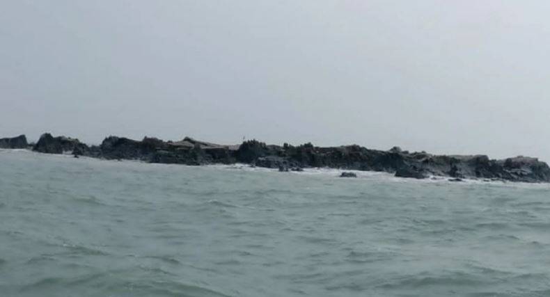 The New Island which has popped up from the sea off the coast of Balaochistan