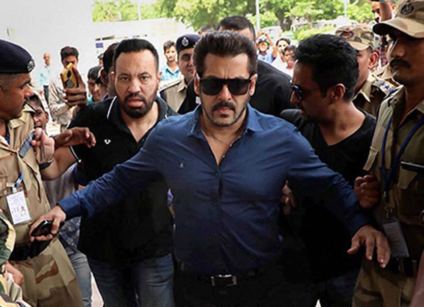 Salman Khan in a heavy security cordon in Hyderabad