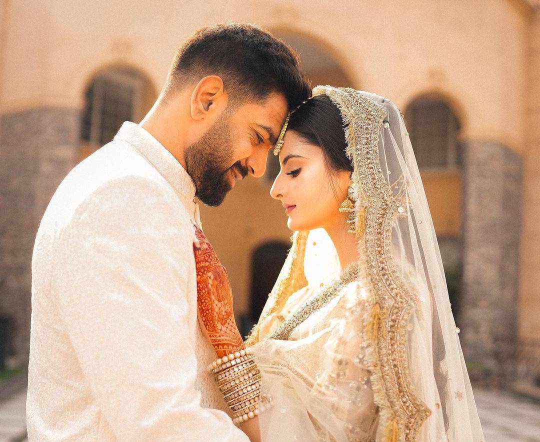 Haris Rauf and Muzna Masood Malik's Nikah: Here's the first look of bride  and groom