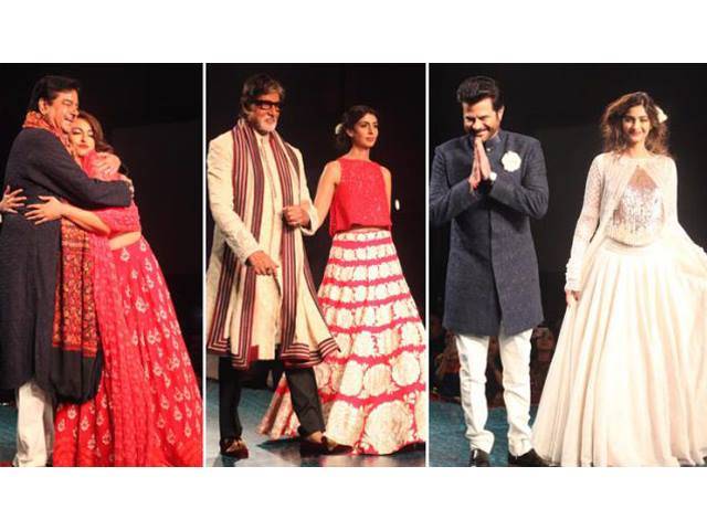 Bollywood's fathers and daughters on ramp - Sonam, Sonakshi, Shweta Bachchan