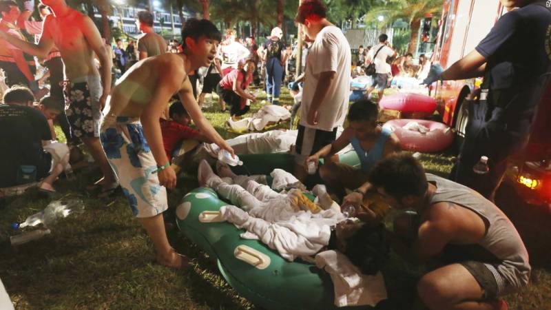 Taiwan park fire injured number rises to 500