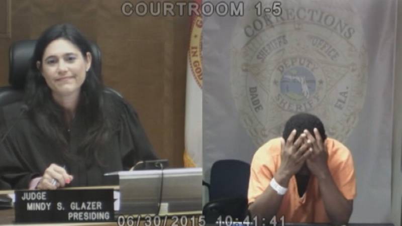 Amazing scene as US judge and former classmate find themselves on the opposite ends of the law