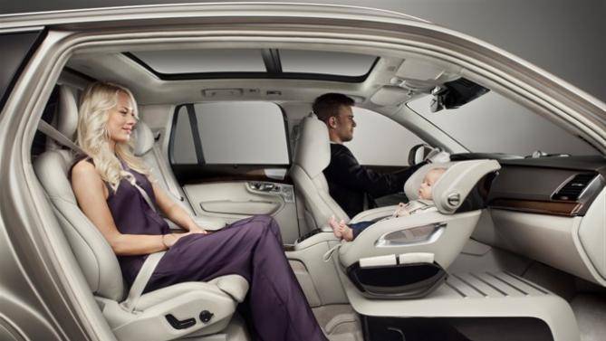 Volvo unveils safer child seat concept