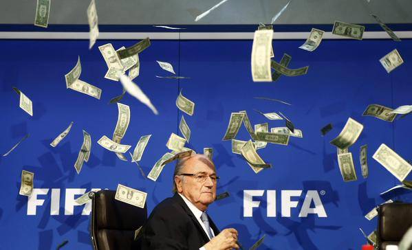 Blatter not amused by bank note prankster