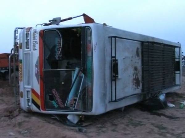 Seven killed, 34 injured as bus overturns