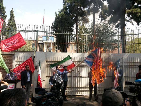 Death To America: US, British flags burnt in Tehran once again