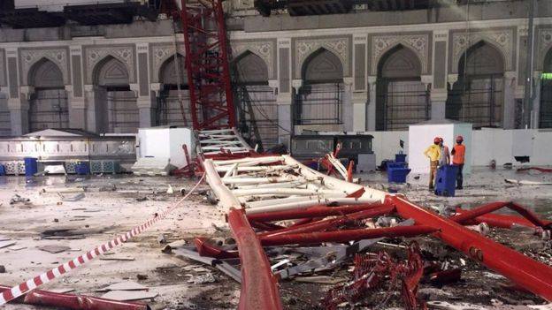 52 Pakistani pilgrims injured in Makkah crane collapse, emergency phone lines setup