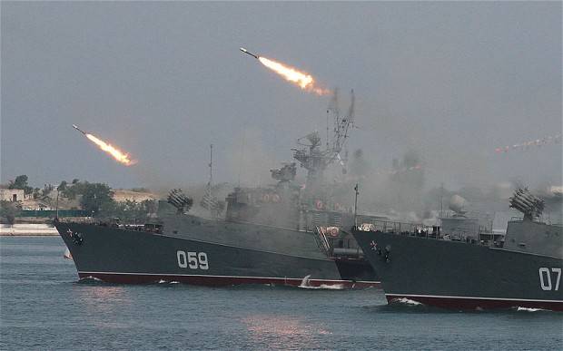 Russian navy targets IS terrorists in Syria from Caspian Sea