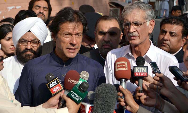 Imran Khan visits earthquake victims in Peshawar, pledges to take every step for rehabilitation