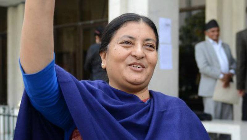 Bidhya Bhandari is Nepal's first female president