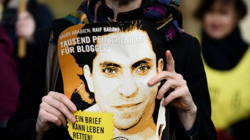 Saudi jailed blogger awarded Sakharov human rights prize