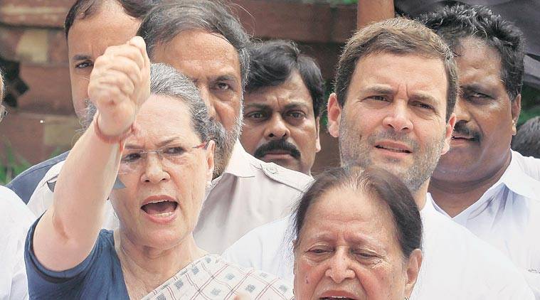 Sonia, Rahul lead Congress march to protest Indian PM Modi’s intolerant policies