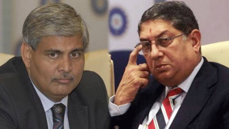 Srinivasan removed from ICC chairman slot, Shashank Manohar to take charge