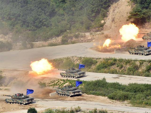 South Korea stages live-fire drill near sea border