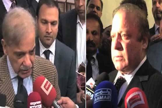PM Nawaz calls on CM Shahbaz in London, vow to end terrorism