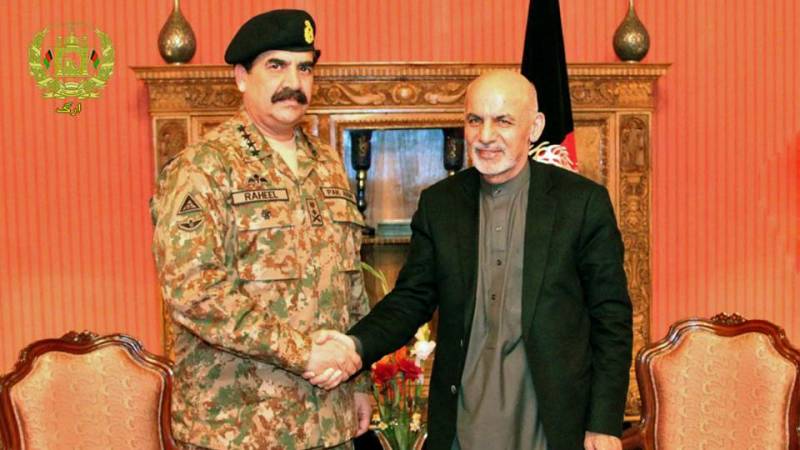 Afghan President Ashraf Ghani meets Army Chief Raheel Sharif