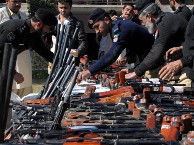 Lahore Police seize huge cache of weapons, 13 arrested