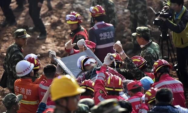 China landslide: Man rescued alive after 67 HOURS