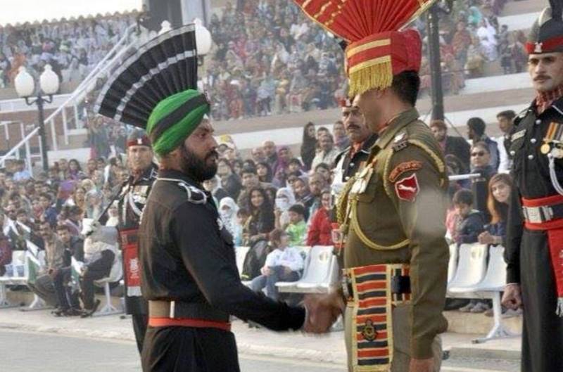 Pakistan's first Sikh Ranger participates in flag lowering ceremony at Wagah