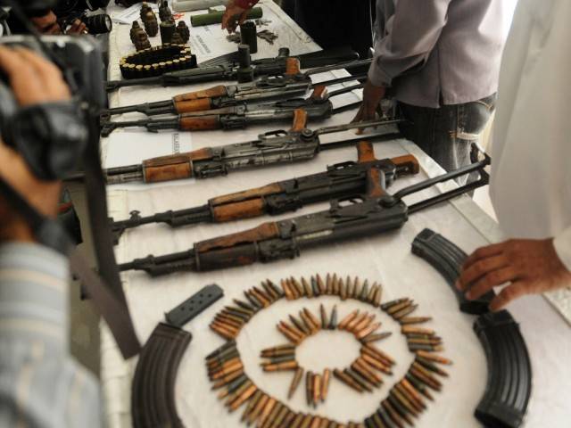 Huge arms cache recovered from Peshawar: ISPR
