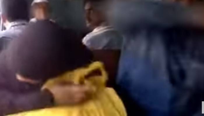 VIDEO: Shocking moment man punches hard on burkha-clad wife's back in train in India