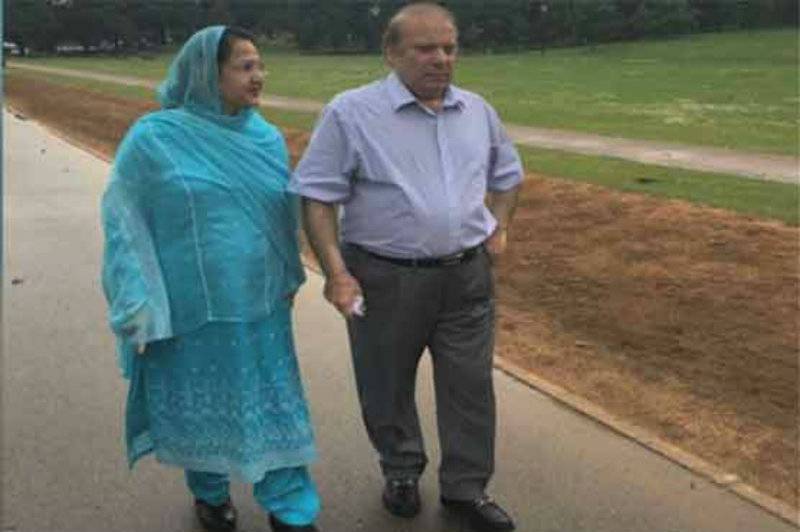 PM Nawaz's first walk after open-heart surgery