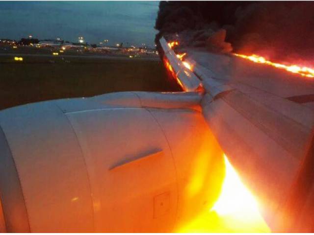 VIDEO: Singapore Airlines plane catches fire after emergency landing