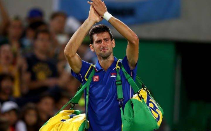 Novak Djokovic cries after losing to Juan Martin Del Potro at Rio Olympics 2016