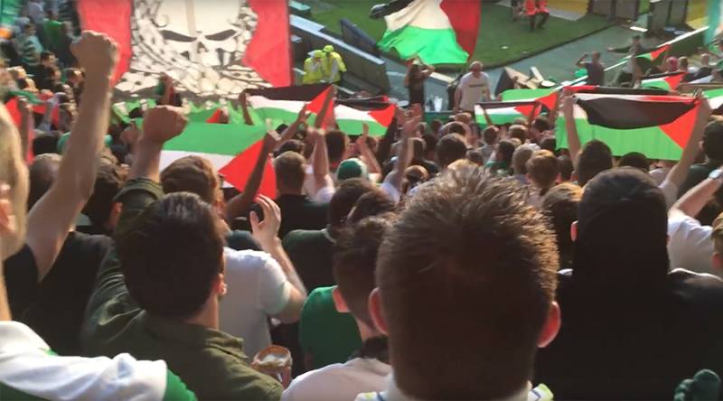 Scottish fans show amazing solidarity with Palestine despite warnings by authroities
