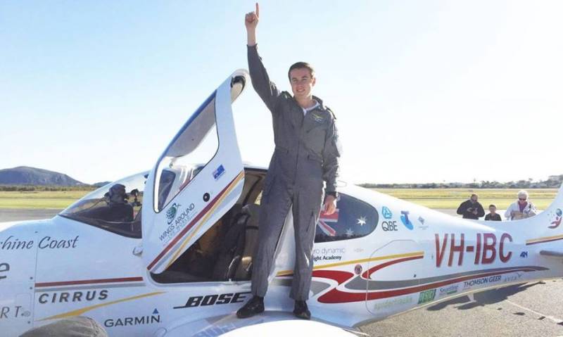 Australian youngster makes history, becomes youngest pilot to fly solo around the world
