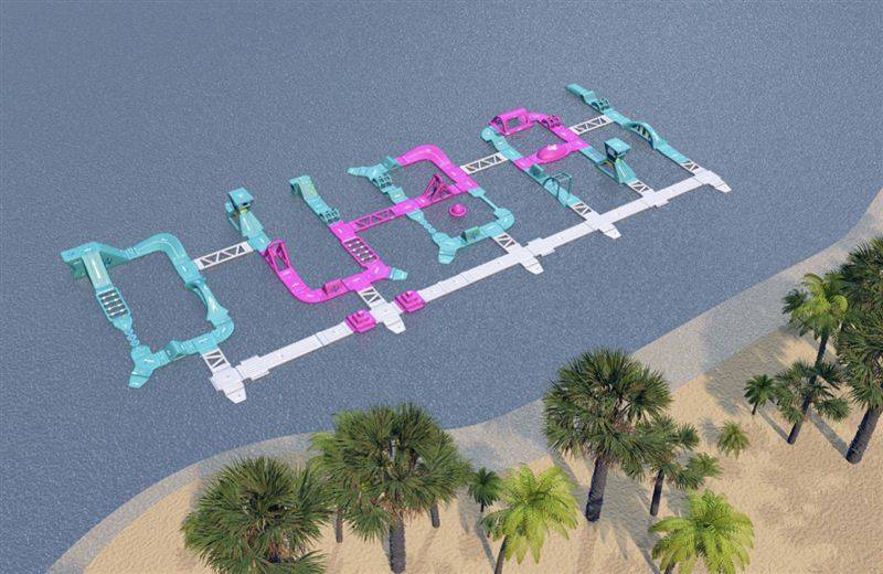 Dubai opens largest inflatable waterpark in the Middle East