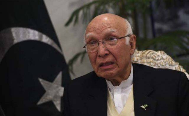 Pakistan not facing any isolation at diplomatic front: Sartaj Aziz
