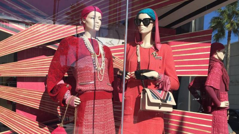 Chanel Haute Hijabs on display in Los Angeles