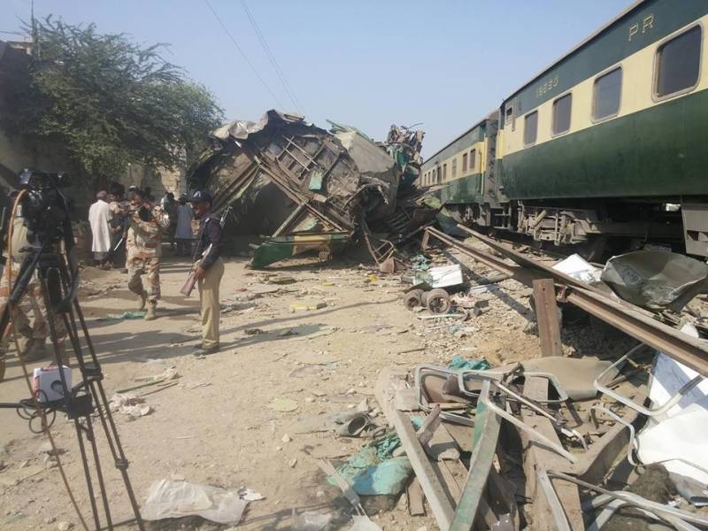 22 killed as passenger trains collide near Landhi Railway Station