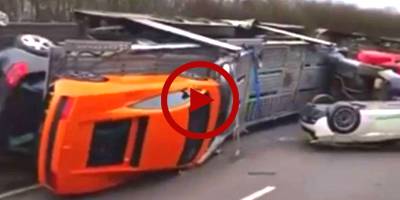 This hasty man's over-speeding car overturned