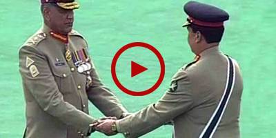 General Raheel Sharif hands over 'Baton of Command' to Army Chief Gen Qamar Bajwa