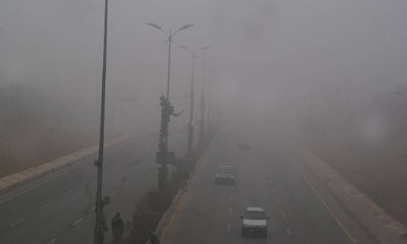 Airport, motorway, closed due to dense fog in Lahore