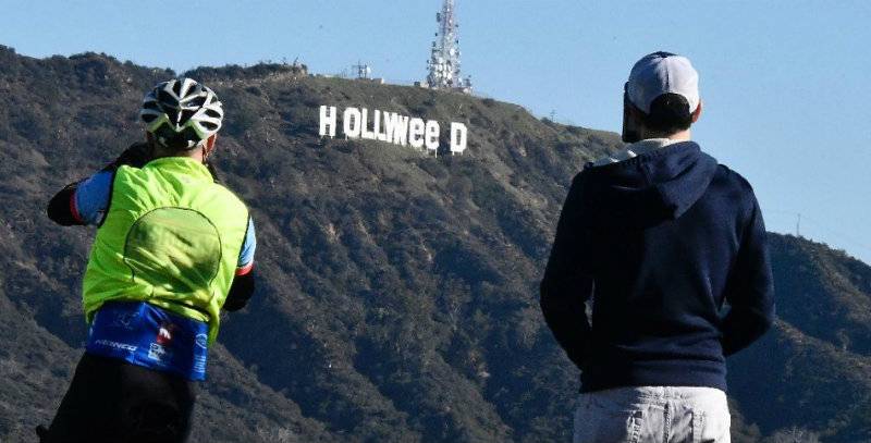 Prankster behind the 'Hollyweed' sign arrested in Los Angeles