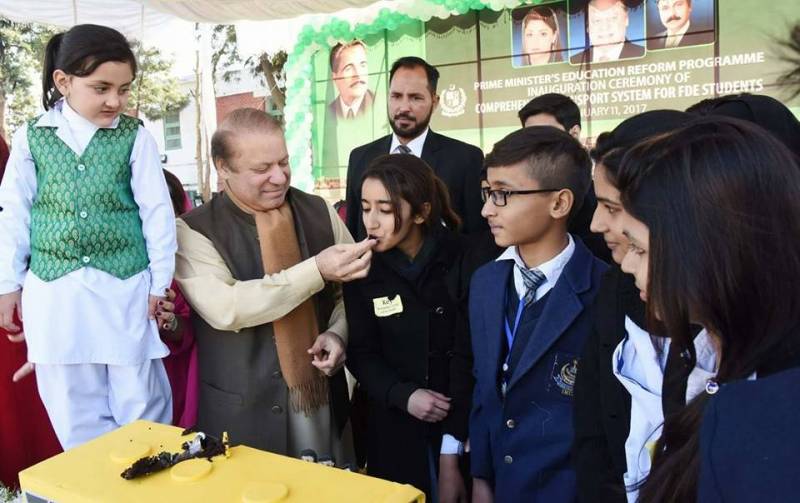 Children are future of Pakistan, says PM Nawaz after handing over 200 buses to Islamabad schools