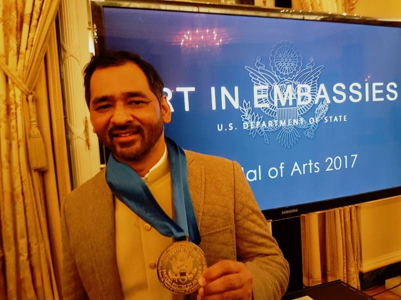 Imran Qureshi becomes first Pakistani artist to be honored with a Medal of Arts Award by the US Department of State