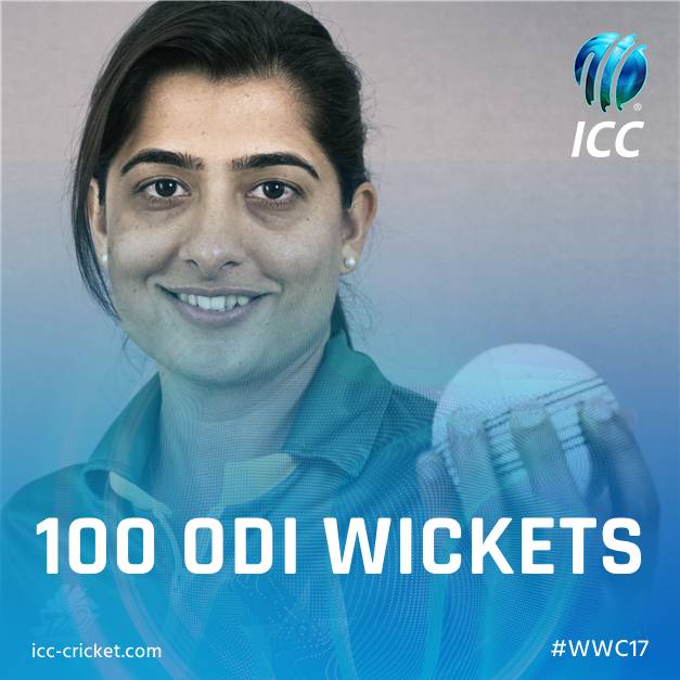 Sana Mir becomes first Pakistani bowler to reach '100 ODI wickets'
