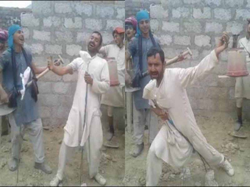 Tribal labourers break internet by imitating rock stars in this video