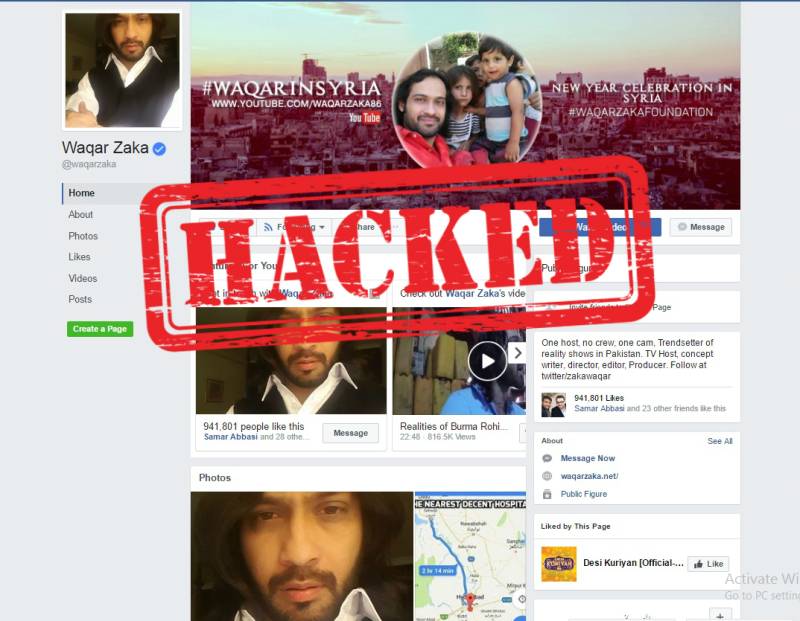 Waqar Zaka's Facebook account hacked, hacker leaks personal videos, chats