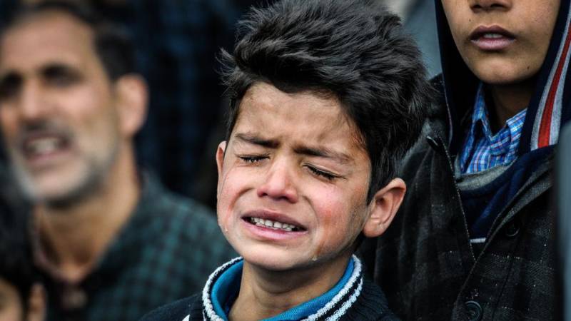 Heartbreaking photo of Kashmiri boy attending funeral sums up Indian oppression in a frame