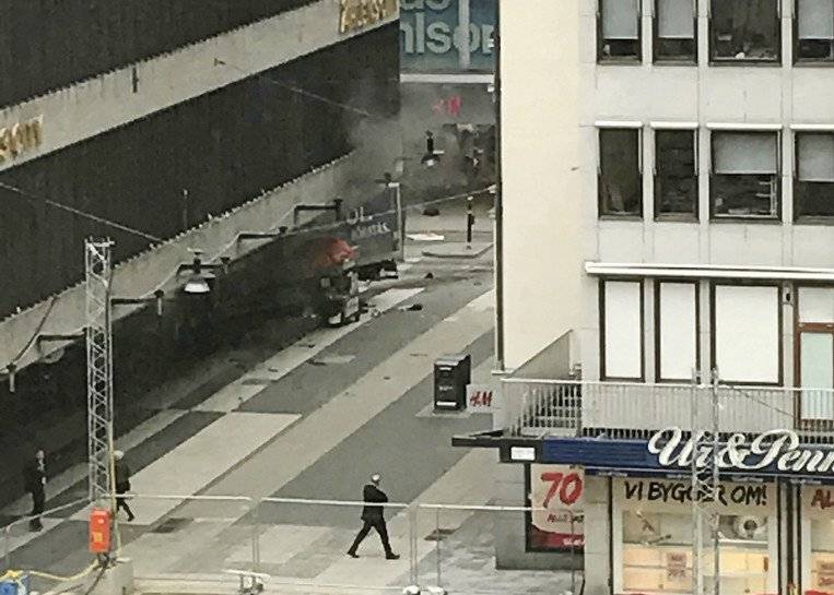 Three killed as truck plows into department store in Sweden