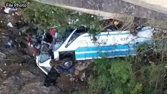 Five killed, 20 injured as passenger van plunges into ravine