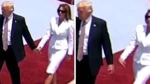 Awkward moment: Melania slaps away President Trump’s hand at start of Israel trip