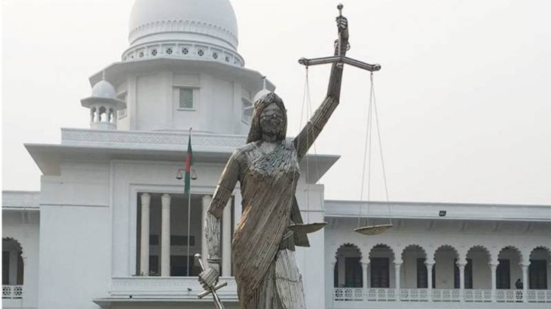 Bangladesh removes 'un-Islamic' statue of justice after protests from hardliners