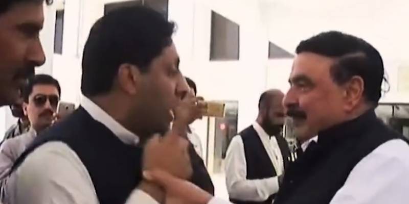 Pay back Rs2.2 million against purchased vehicle, PML-N worker confronts Sheikh Rasheed outside NA