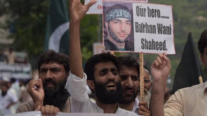 Tension prevails in IOK as Burhan Wani’s first death anniversary being observed today